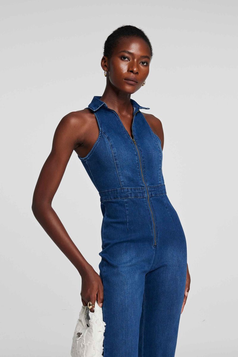 JessieFoldedCollarDenimJumpsuit 5