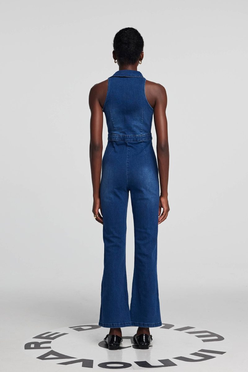 JessieFoldedCollarDenimJumpsuit 6