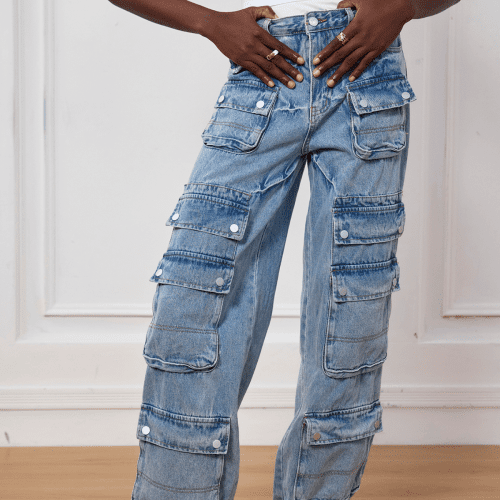 Kairi Pocket Patchwork Cargo Jeans 3