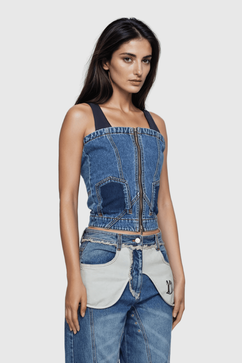 Kavya Deconstruct Patchwork Denim Top 2 ef167032 ef53 4a0e a1c7 b54ace6b8f49