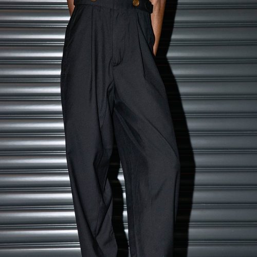 Kiara Fishbone Button Pants 2