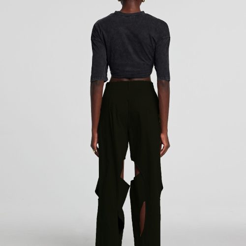 Leilany Hollow Cross Pants In Black 2