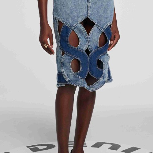 Madison Cutout Denim Skirt 2