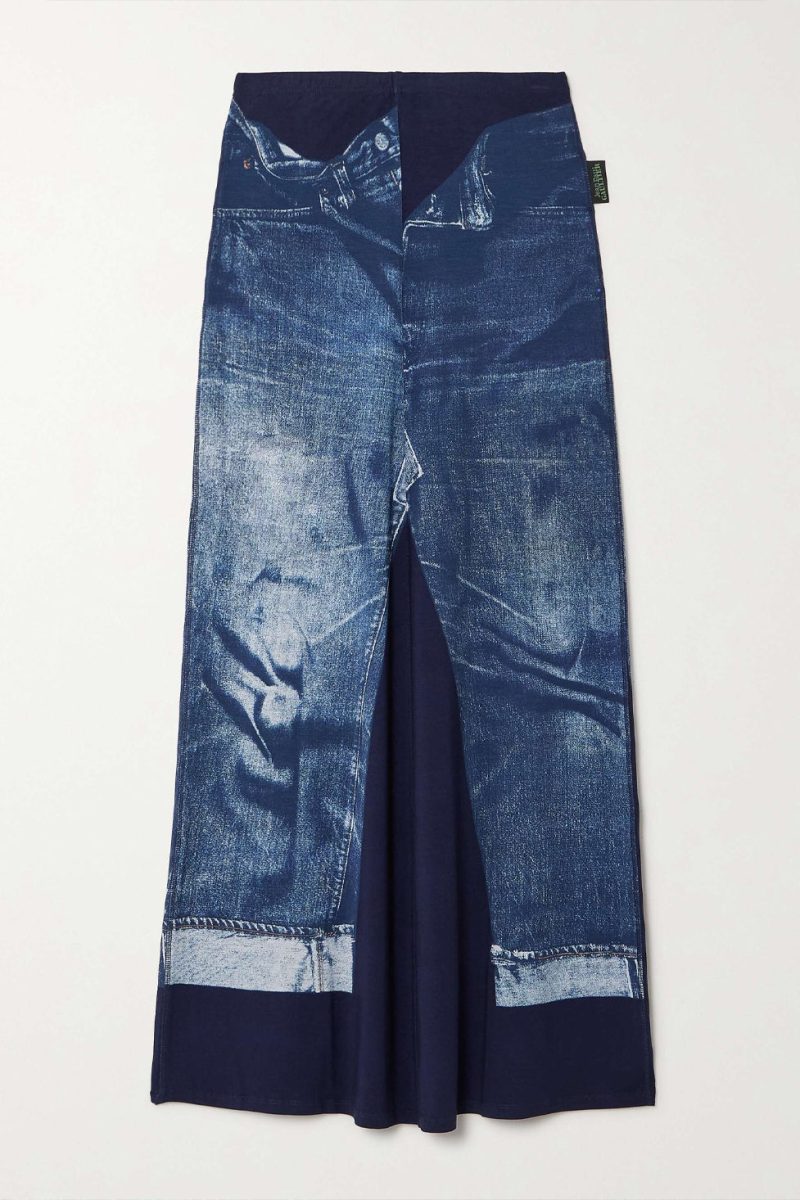 MilaniPrintedDenimMidiSkirt 4