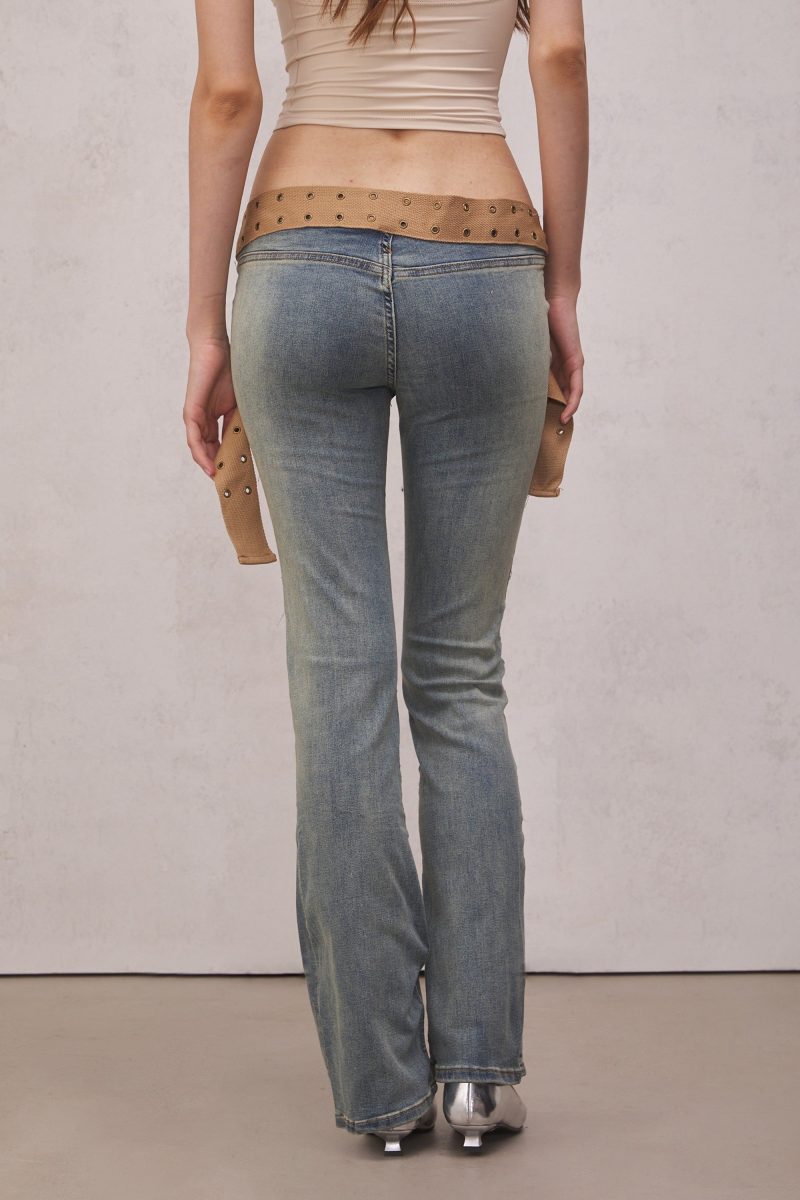 Myla Strap Up Denim Jeans 2