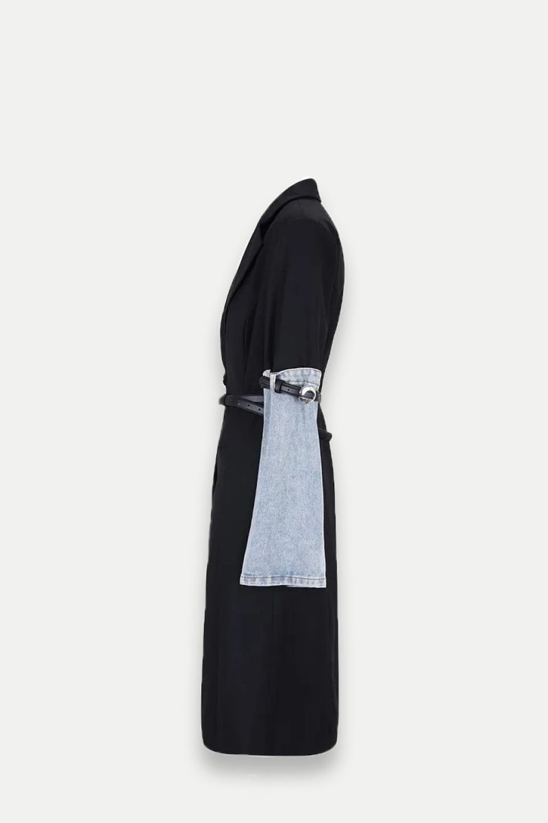 OliviaVNeckPatchworkDenimCoat 4