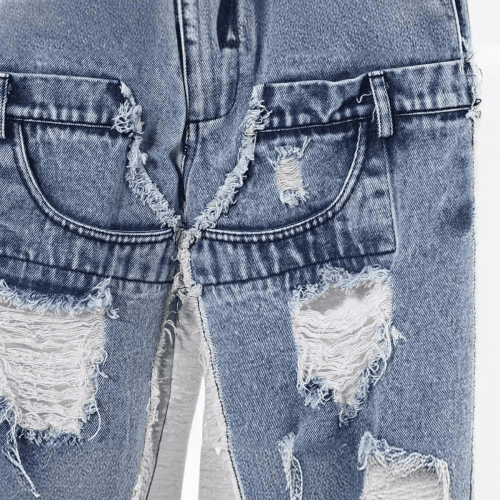 Reem Patchwork Torn Jeans 3