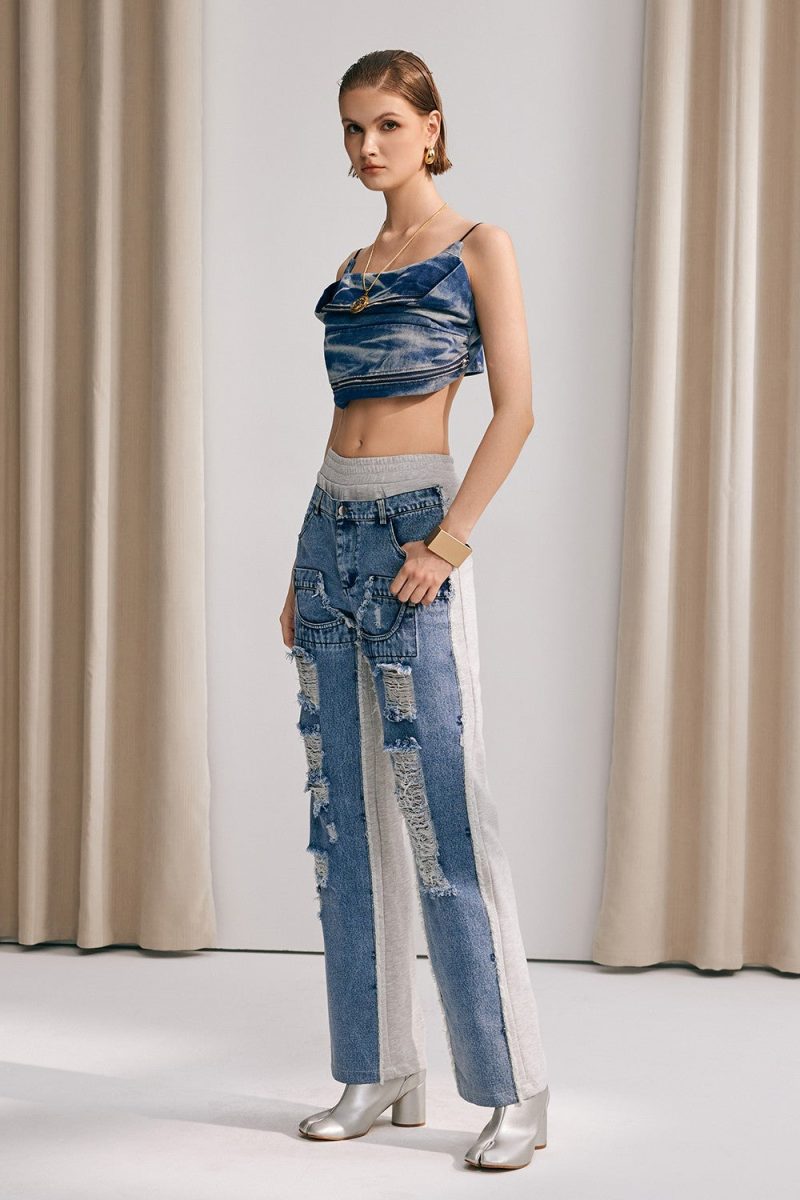 Reem Patchwork Torn Jeans 3