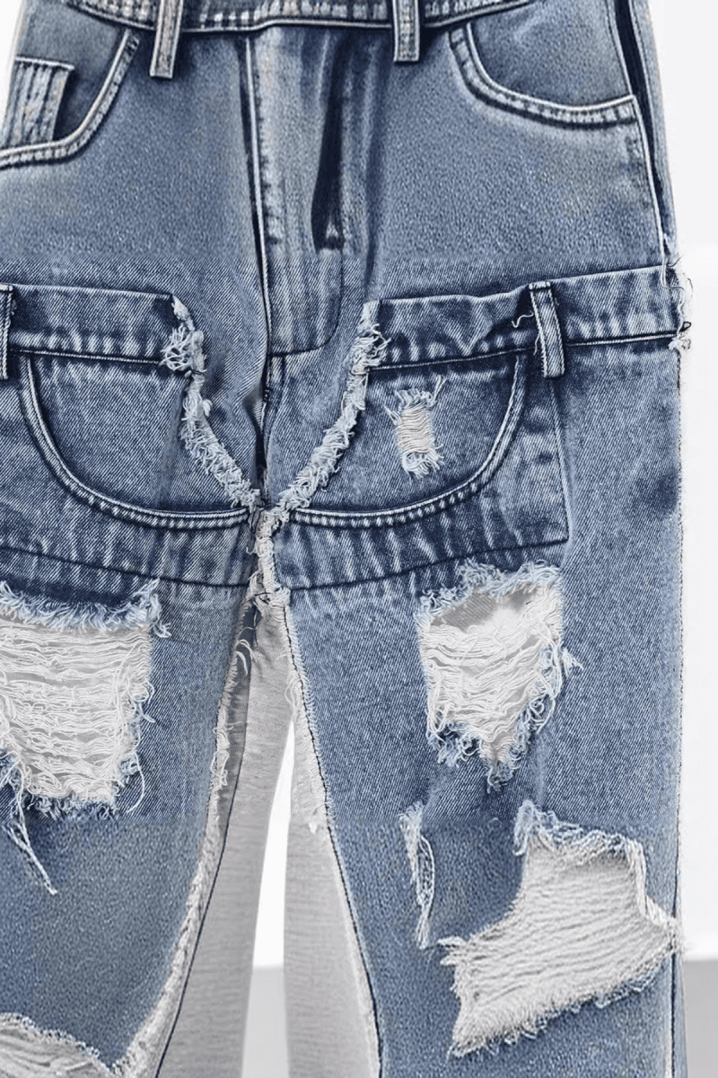 Reem Patchwork Torn Jeans 3