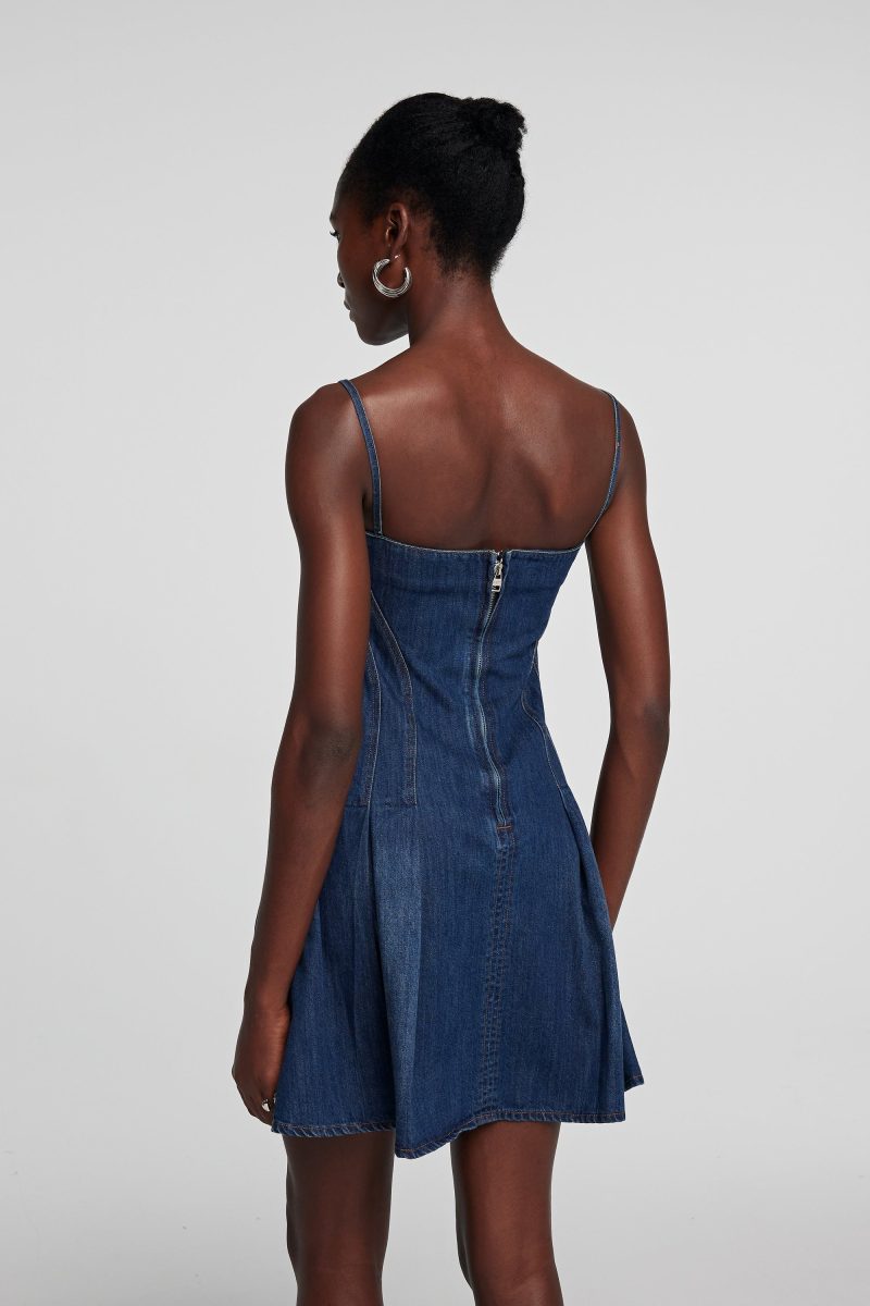 Shay Spaghetti Mini Denim Dress 1