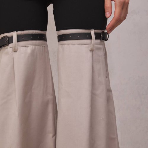 Willow Patchwork Pants In Beige 2