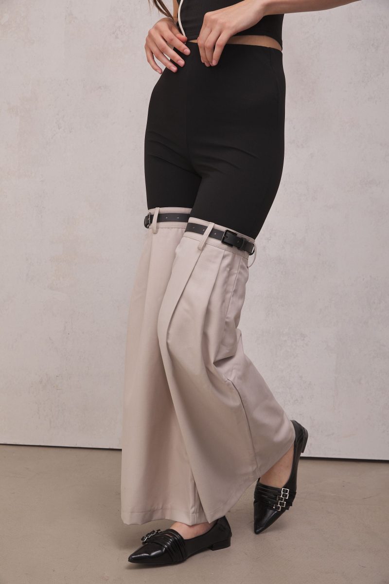 Willow Patchwork Pants In Beige 3